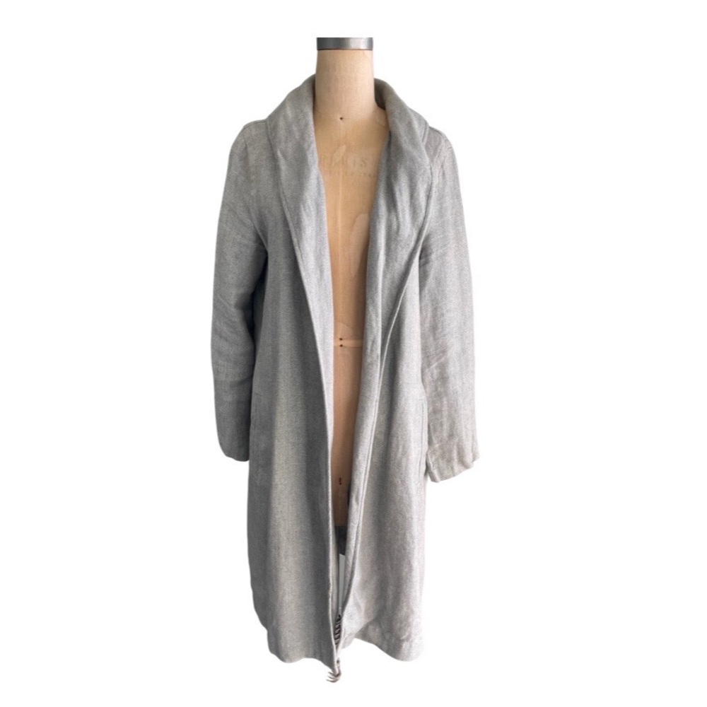 Eileen Fisher grey organic linen jacket